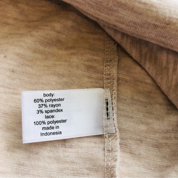 Lane Bryant pullover shirt cream lace yoke cap sleeves sz 18/20 band at bottom - Picture 12 of 12